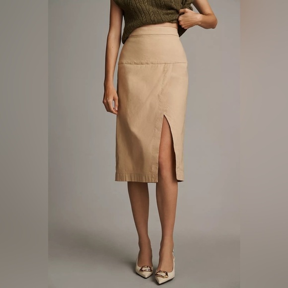 Anthropologie Dresses & Skirts - NWT By Anthropologie Toledo Side Slit Pencil Skirt Size 14